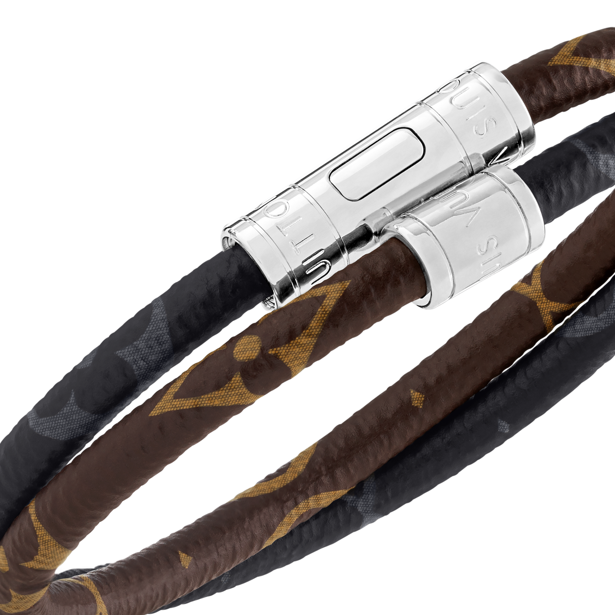 Bracelet en cuir Keep It Double Toile Monogram Homme Bijoux Bracelets | LOUIS VUITTON (Zoom produit)