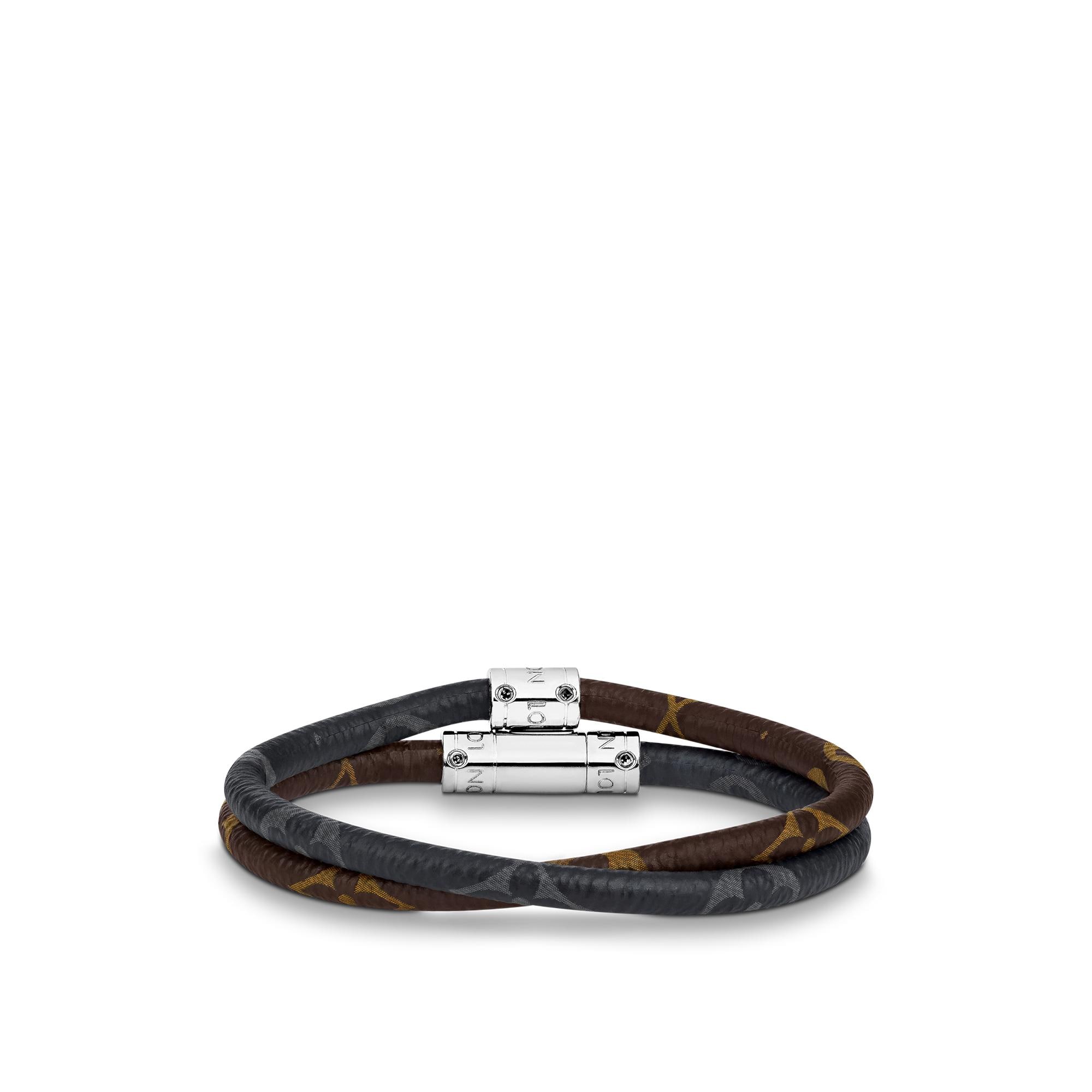 Bracelet en cuir Keep It Double Toile Monogram Homme Bijoux Bracelets | LOUIS VUITTON (Zoom produit)