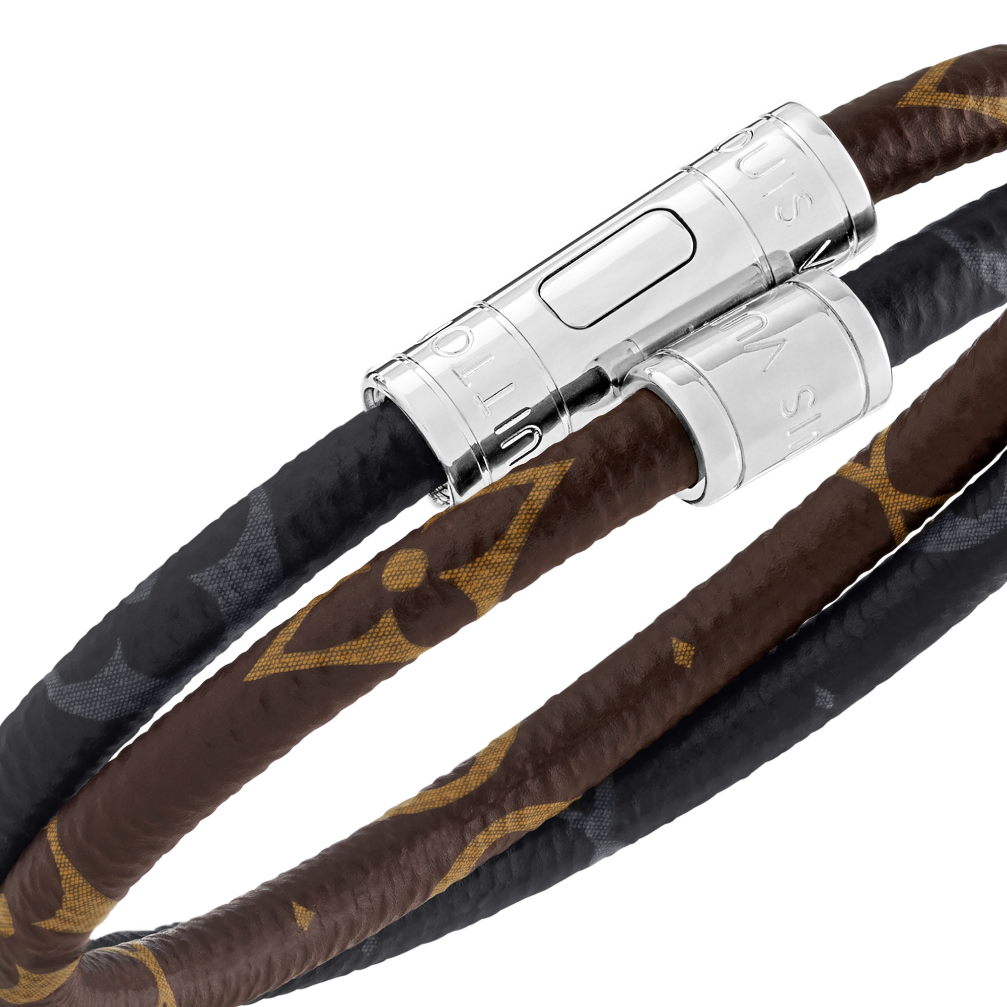 Bracelet en cuir Keep It Double Toile Monogram Homme Bijoux Bracelets | LOUIS VUITTON (Zoom produit)