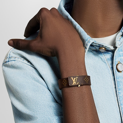 Bracelet LV Slim Toile Monogram Homme Bijoux Bracelets | LOUIS VUITTON (Zoom produit)