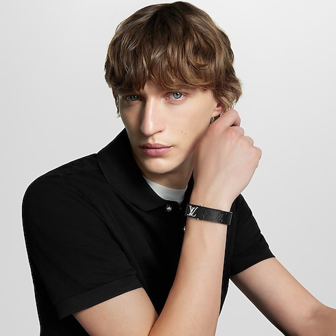 Bracelet LV Slim Shadow Monogram Shadow Homme Bijoux Bracelets | LOUIS VUITTON (Zoom produit)