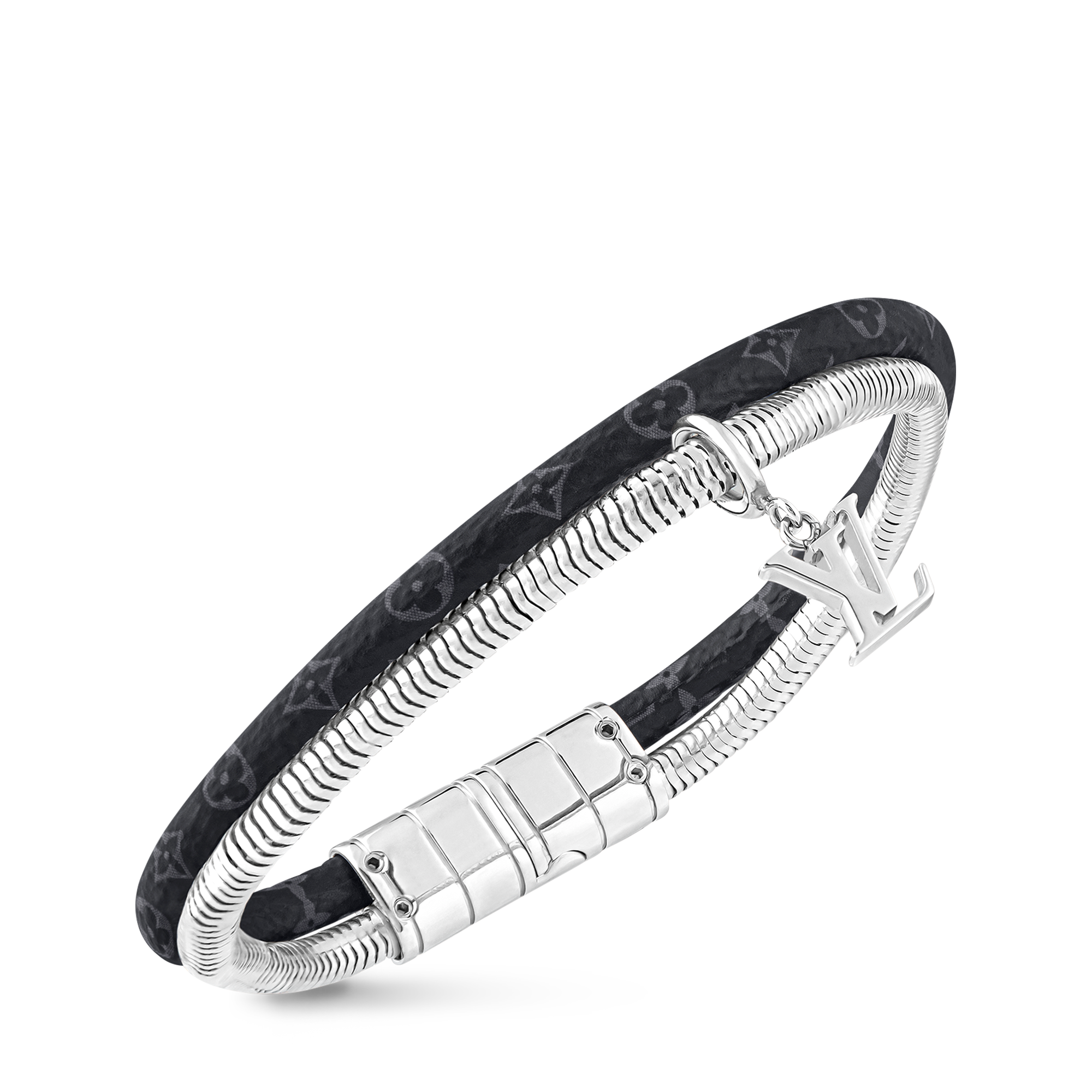Bracelet Monogram Swirl Toile Monogram Éclipse Homme Bijoux Bracelets | LOUIS VUITTON (Zoom produit)