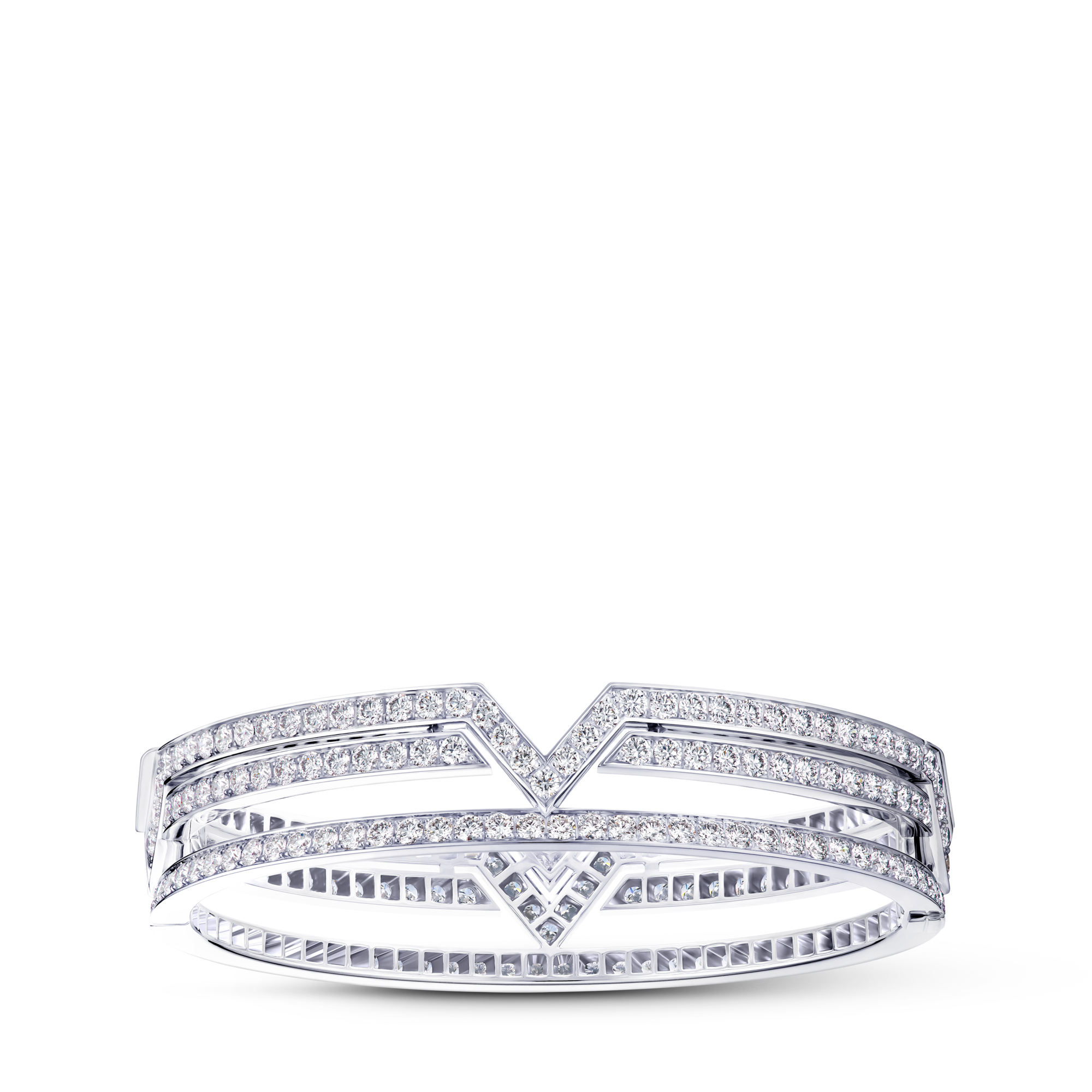 Bracelet Pure V, or blanc et diamants  Les Extraordinaires Joaillerie Bracelets | LOUIS VUITTON (Zoom produit)