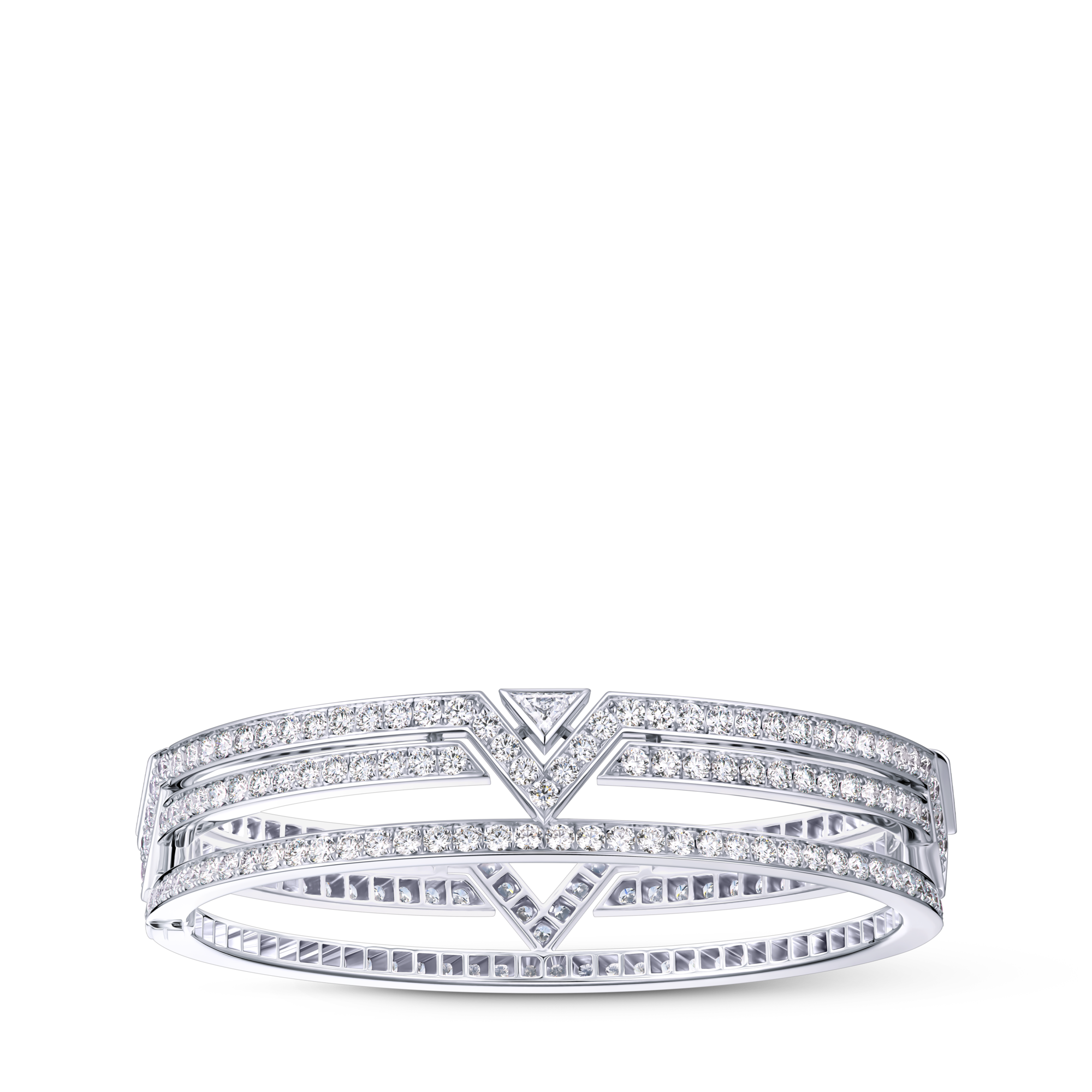 Bracelet Pure V, or blanc et diamants  Les Extraordinaires Joaillerie Bracelets | LOUIS VUITTON (Zoom produit)