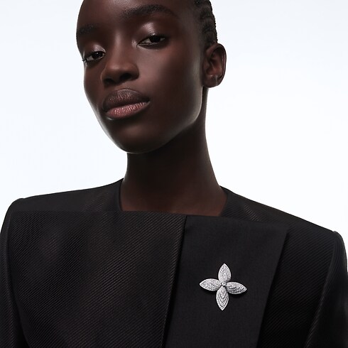 Broche Idylle Blossom, or blanc et diamants Les Extraordinaires Joaillerie Autres articles | LOUIS VUITTON (Zoom produit)