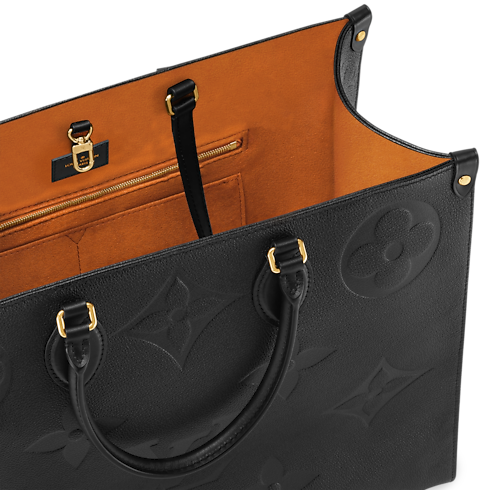 Cabas OnTheGo GM Cuir Monogram Empreinte Femme Sacs à main Sacs à main | LOUIS VUITTON (Zoom produit)