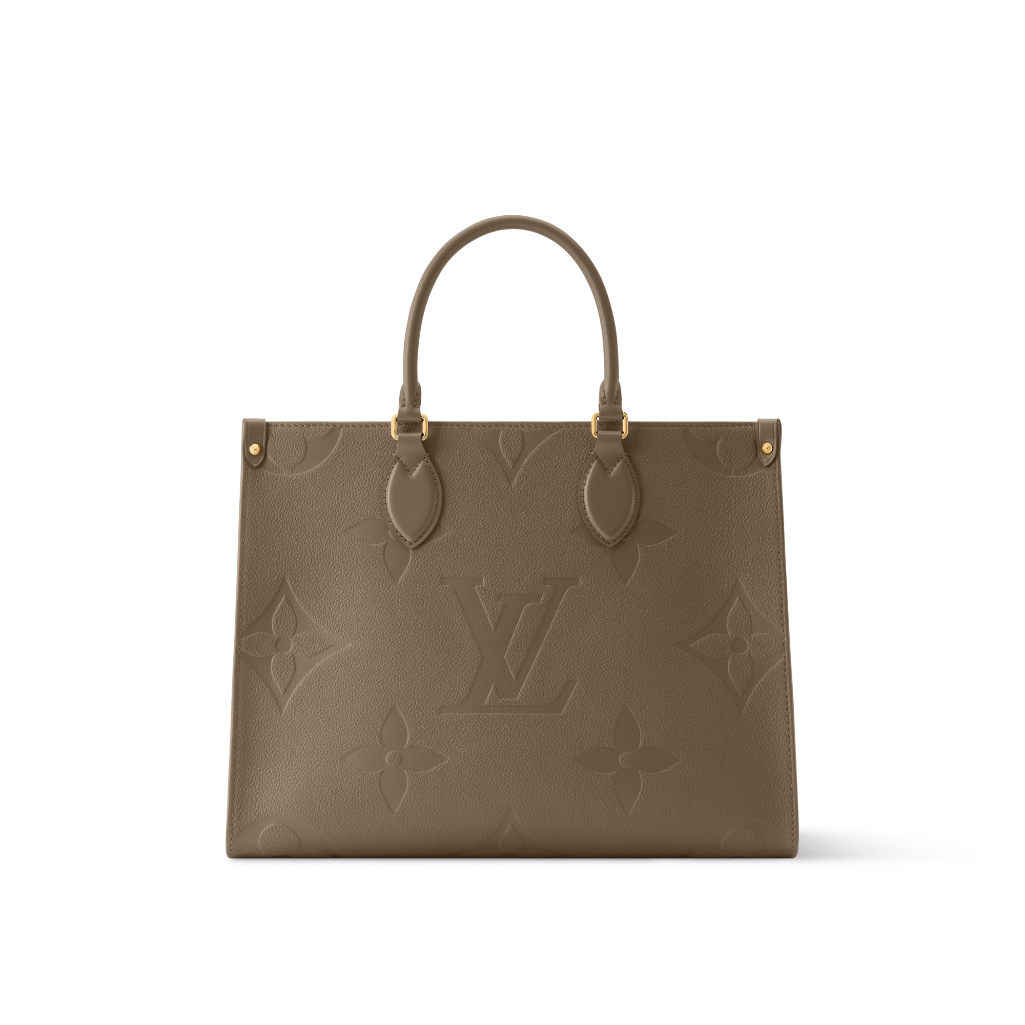 Cabas OnTheGo MM Cuir Monogram Empreinte Femme Sacs à main Toutes les collections | LOUIS VUITTON (Zoom produit)