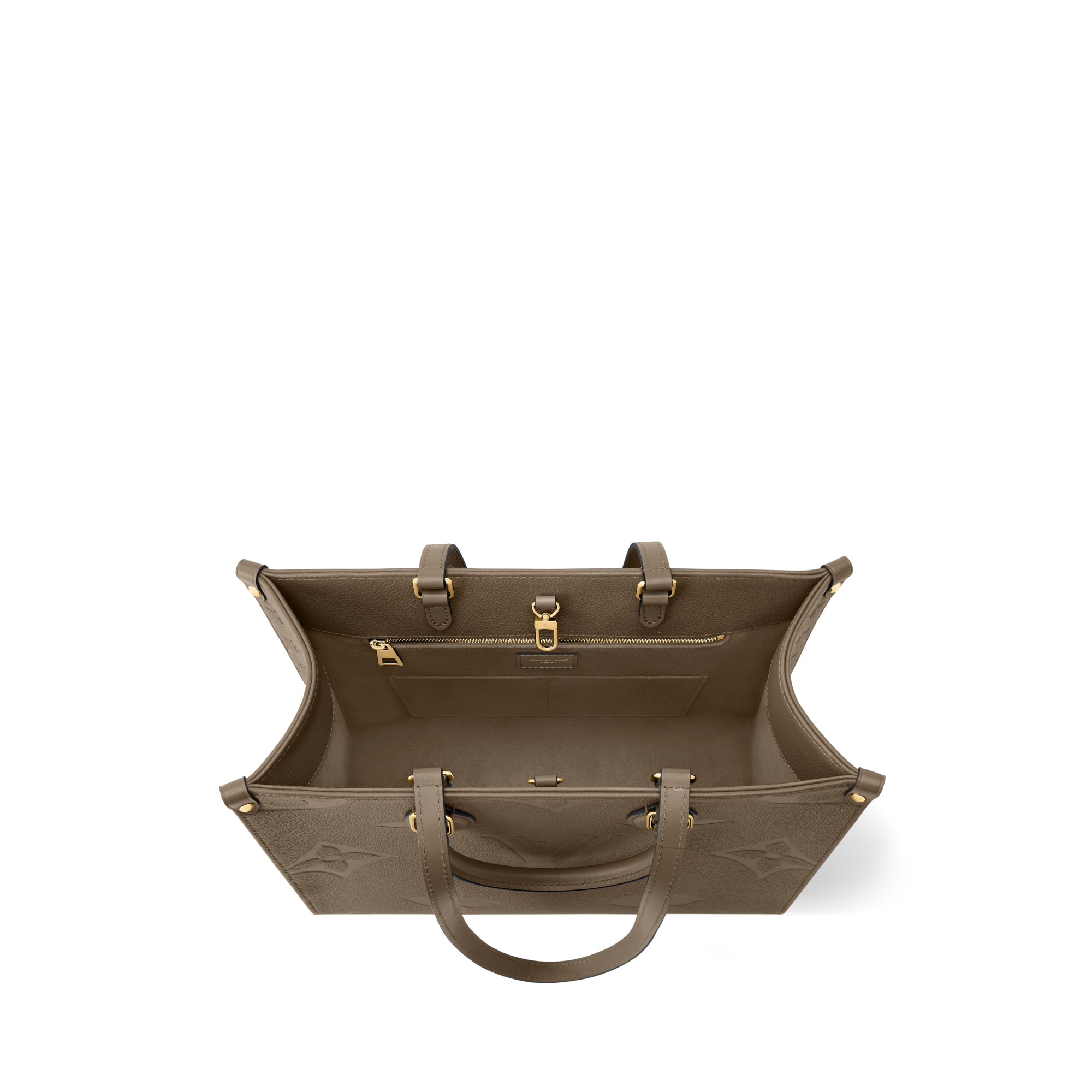 Cabas OnTheGo MM Cuir Monogram Empreinte Femme Sacs à main Toutes les collections | LOUIS VUITTON (Zoom produit)