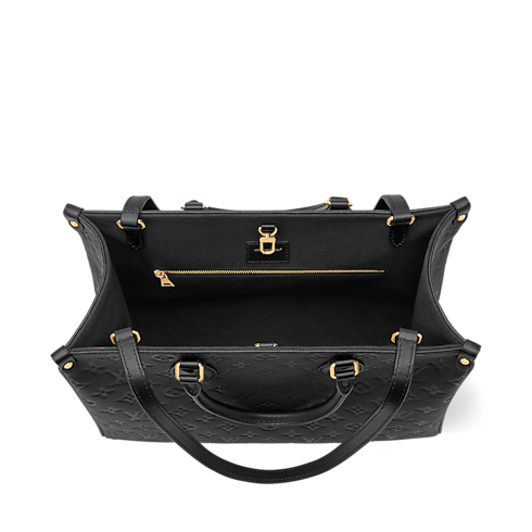 Cabas OnTheGo MM Cuir Monogram Empreinte Femme Sacs à main Sacs à main | LOUIS VUITTON (Zoom produit)