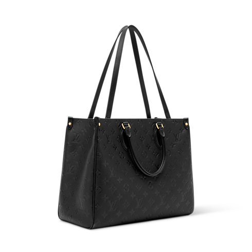 Cabas OnTheGo MM Cuir Monogram Empreinte Femme Sacs à main Sacs à main | LOUIS VUITTON (Zoom produit)