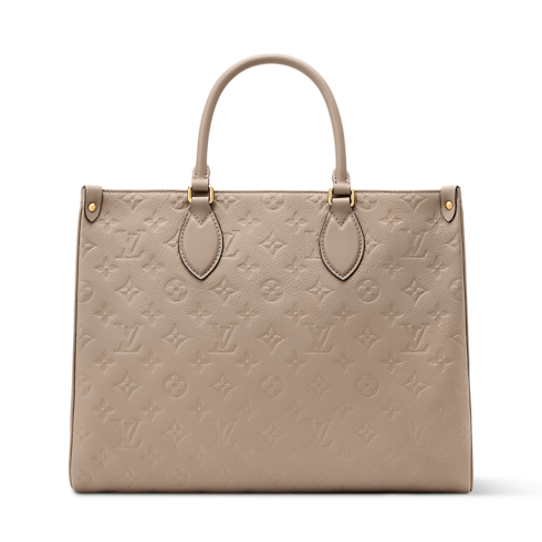 Cabas OnTheGo MM Cuir Monogram Empreinte Femme Sacs à main Sacs à main | LOUIS VUITTON (Zoom produit)
