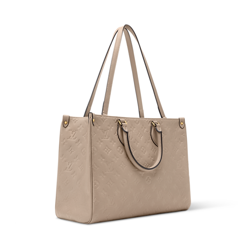 Cabas OnTheGo MM Cuir Monogram Empreinte Femme Sacs à main Sacs à main | LOUIS VUITTON (Zoom produit)