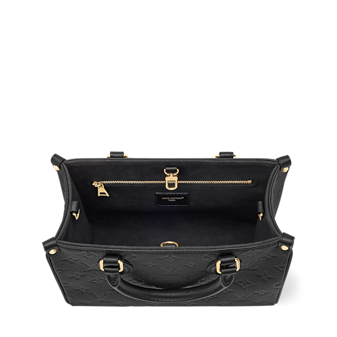 Cabas OnTheGo PM Cuir Monogram Empreinte Femme Sacs à main Sacs à main | LOUIS VUITTON (Zoom produit)