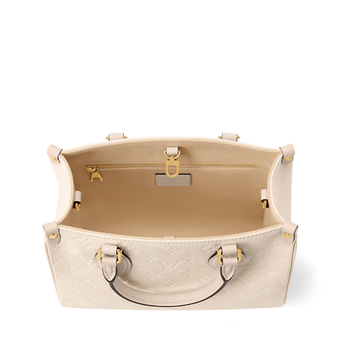 Cabas OnTheGo PM Cuir Monogram Empreinte Femme Sacs à main Sacs à main | LOUIS VUITTON (Zoom produit)