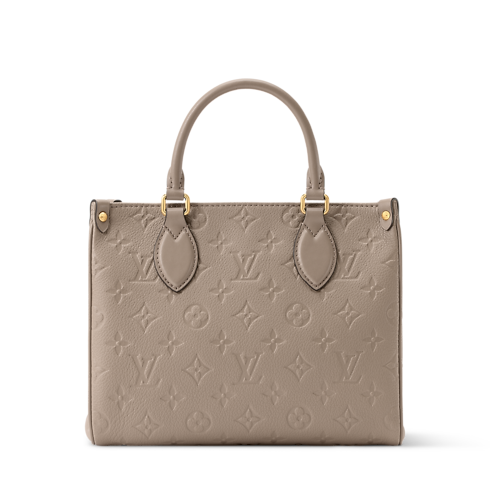 Cabas OnTheGo PM Cuir Monogram Empreinte Femme Sacs à main Sacs à main | LOUIS VUITTON (Zoom produit)