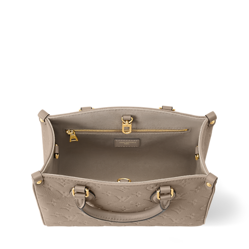 Cabas OnTheGo PM Cuir Monogram Empreinte Femme Sacs à main Sacs à main | LOUIS VUITTON (Zoom produit)
