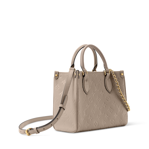 Cabas OnTheGo PM Cuir Monogram Empreinte Femme Sacs à main Sacs à main | LOUIS VUITTON (Zoom produit)