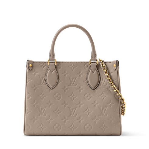 Cabas OnTheGo PM Cuir Monogram Empreinte Femme Sacs à main Sacs à main | LOUIS VUITTON (Zoom produit)