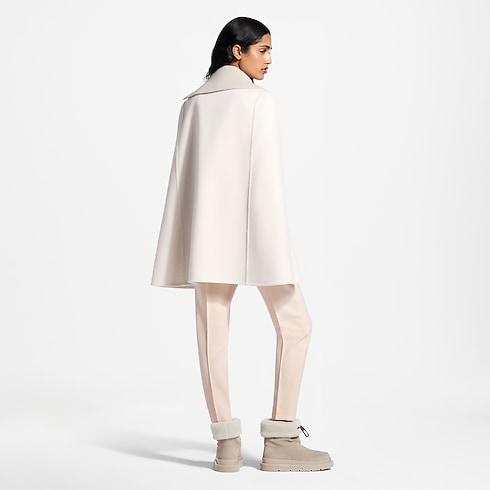 Cape double-face à col côtelé Femme Prêt-à-porter Manteaux et vestes | LOUIS VUITTON (Zoom produit)