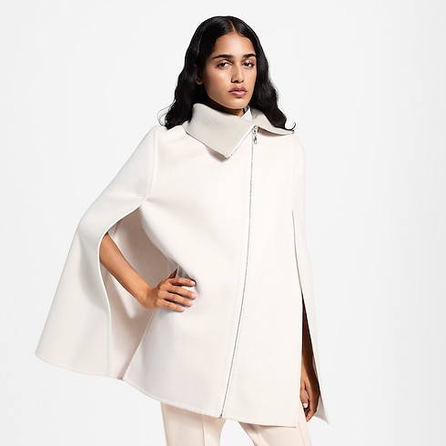 Cape double-face à col côtelé Femme Prêt-à-porter Manteaux et vestes | LOUIS VUITTON (Zoom produit)