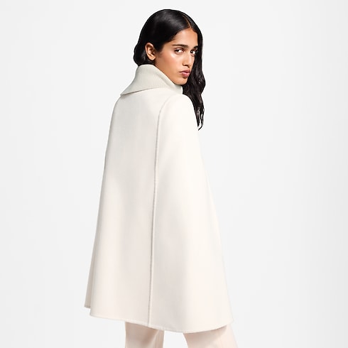 Cape double-face à col côtelé Femme Prêt-à-porter Manteaux et vestes | LOUIS VUITTON (Zoom produit)