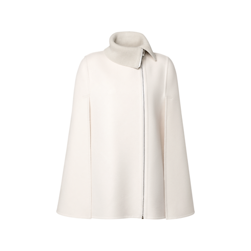 Cape double-face à col côtelé Femme Prêt-à-porter Manteaux et vestes | LOUIS VUITTON (Zoom produit)