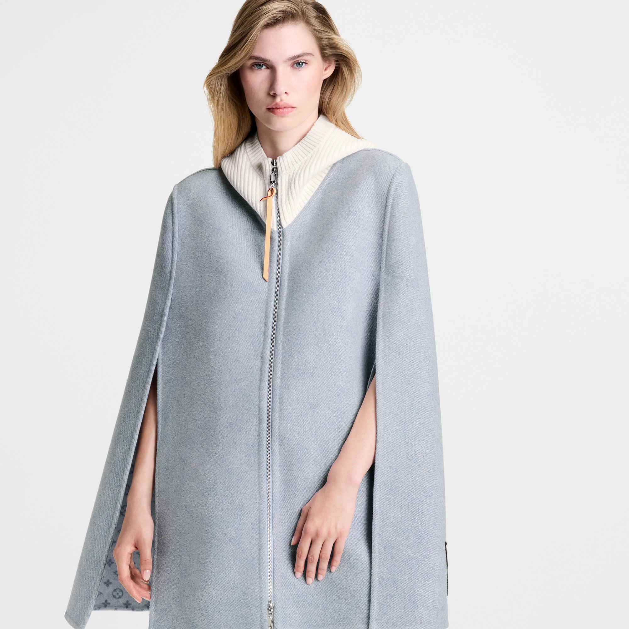 Cape double-face à effet denim  Femme Prêt-à-porter Manteaux et vestes | LOUIS VUITTON (Zoom produit)