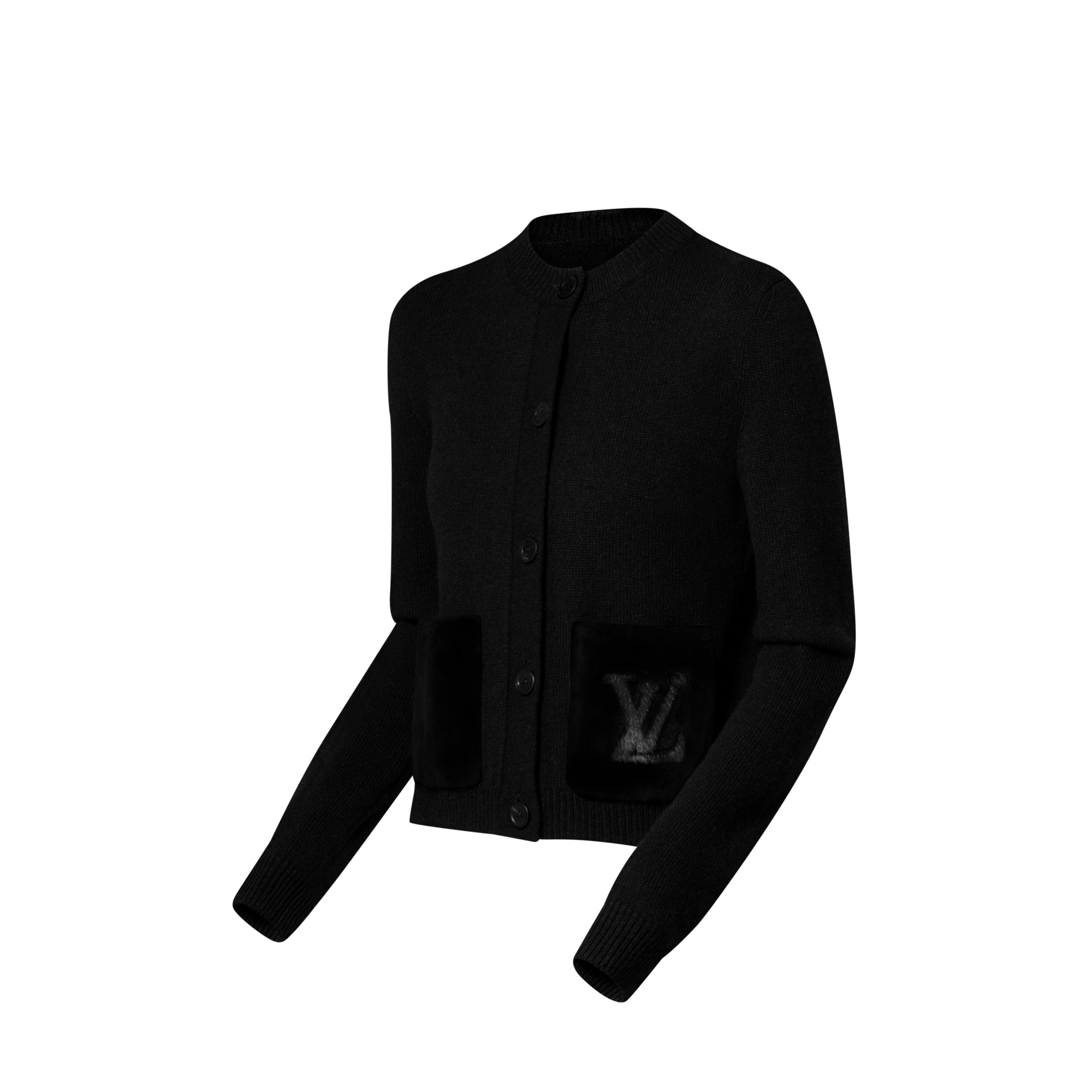 Cardigan à poches en fourrure  Femme Prêt-à-porter Maille | LOUIS VUITTON (Zoom produit)