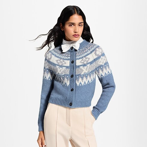 Cardigan en maille alpin Femme Prêt-à-porter Tops et chemises | LOUIS VUITTON (Zoom produit)