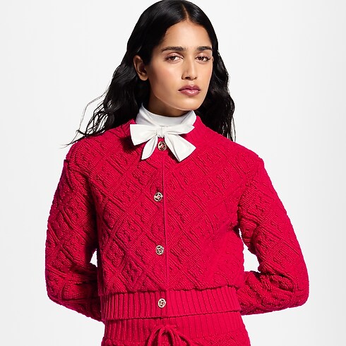 Cardigan en tissu éponge Monogram Femme Prêt-à-porter Tops et chemises | LOUIS VUITTON (Zoom produit)