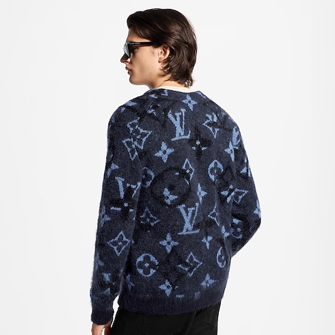 Cardigan Monogram Cloudy vue recadrée et portée