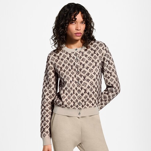 Cardigan Monogram en maille brossée Femme Prêt-à-porter Maille | LOUIS VUITTON (Zoom produit)