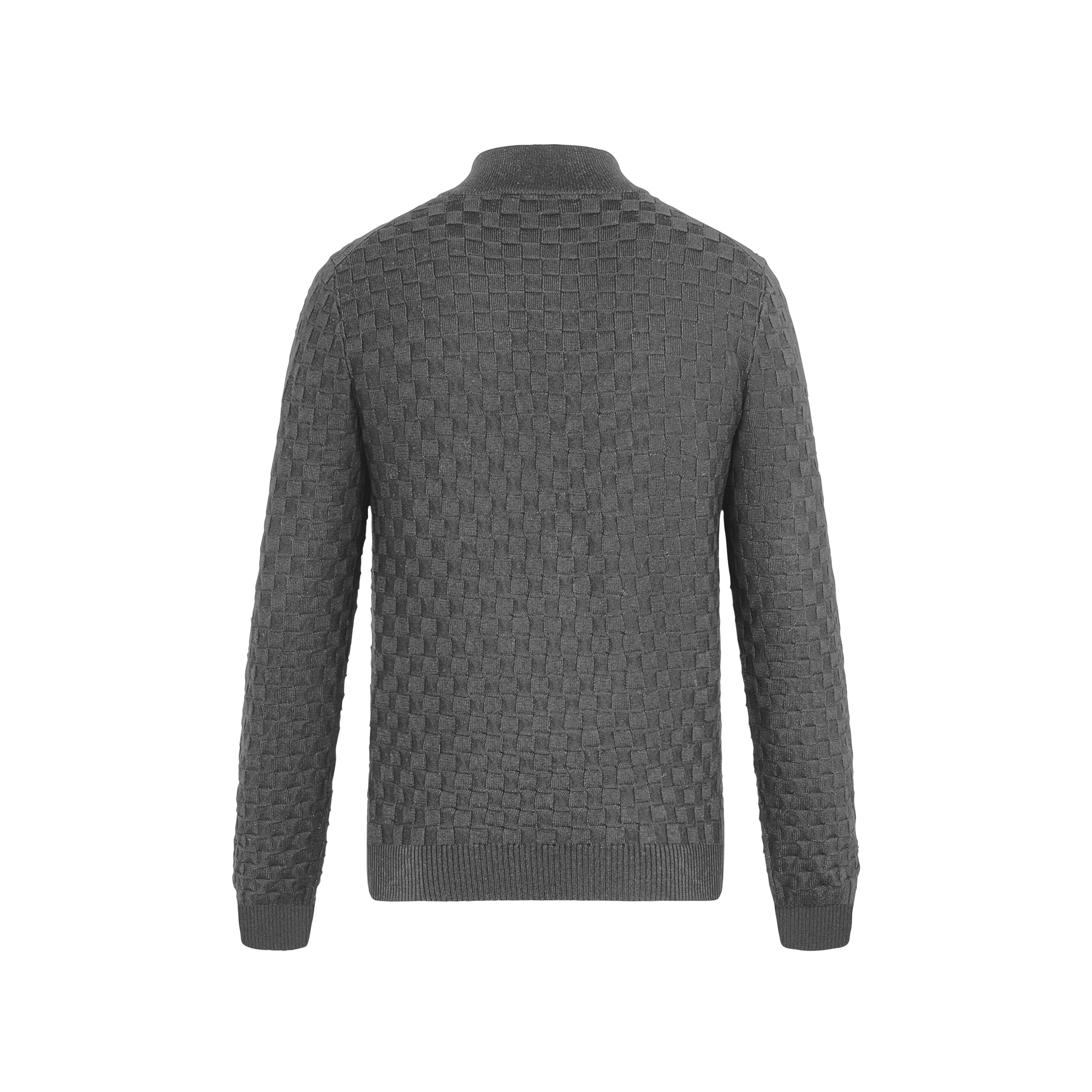 Cardigan zippé à motif Damier  Homme Prêt-à-porter Maille et sweatshirts | LOUIS VUITTON (Zoom produit)