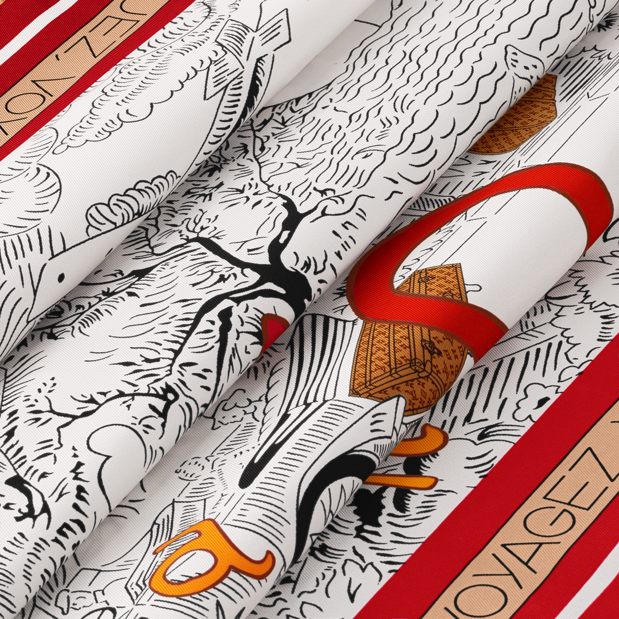 Carré Bon Voyage 90 S00 Femme Accessoires Carrés de soie et bandeaux | LOUIS VUITTON (Zoom produit)