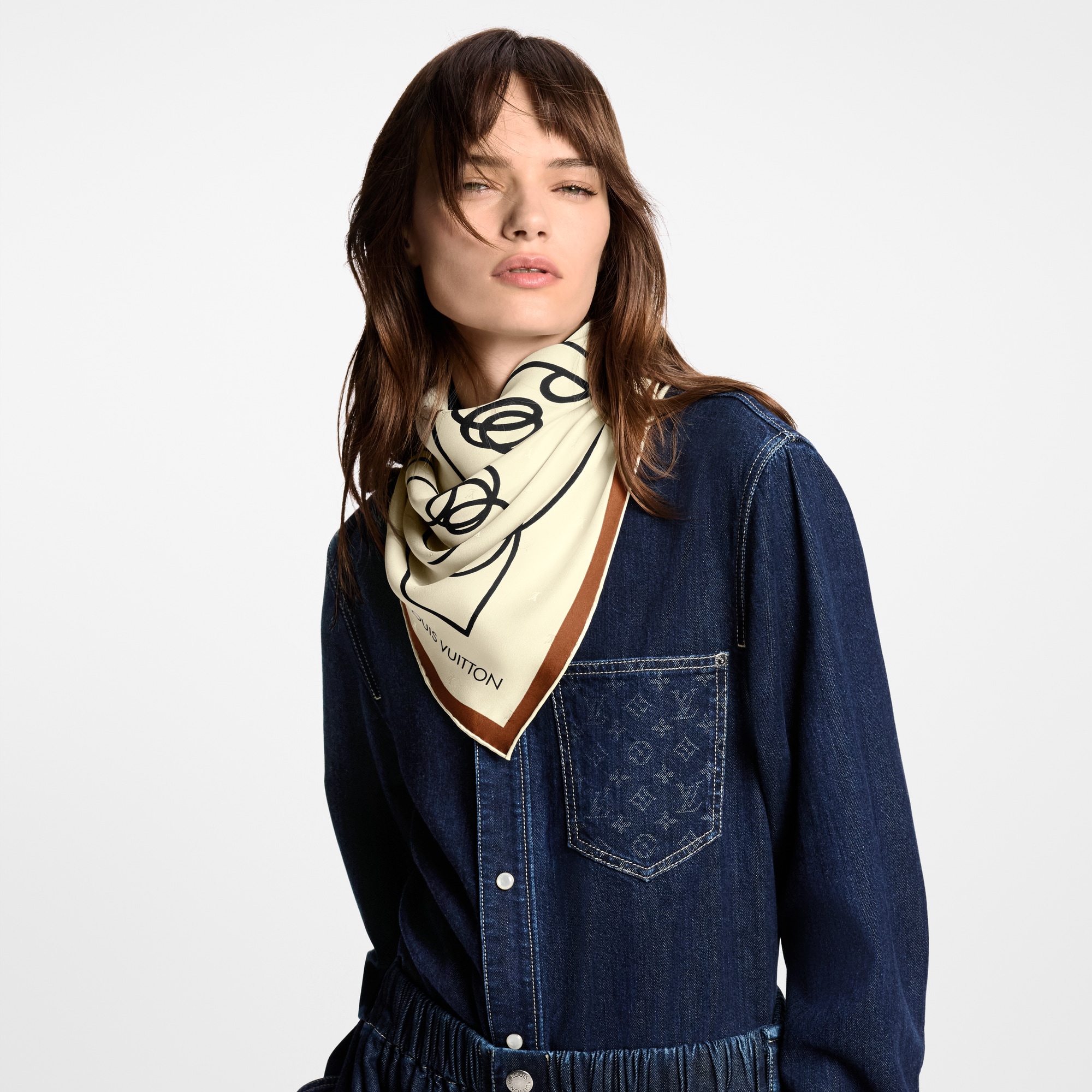 Carré Chemin Faisant By Andrée Putman 90 S00 Femme Accessoires Carrés de soie et bandeaux | LOUIS VUITTON (Zoom produit)