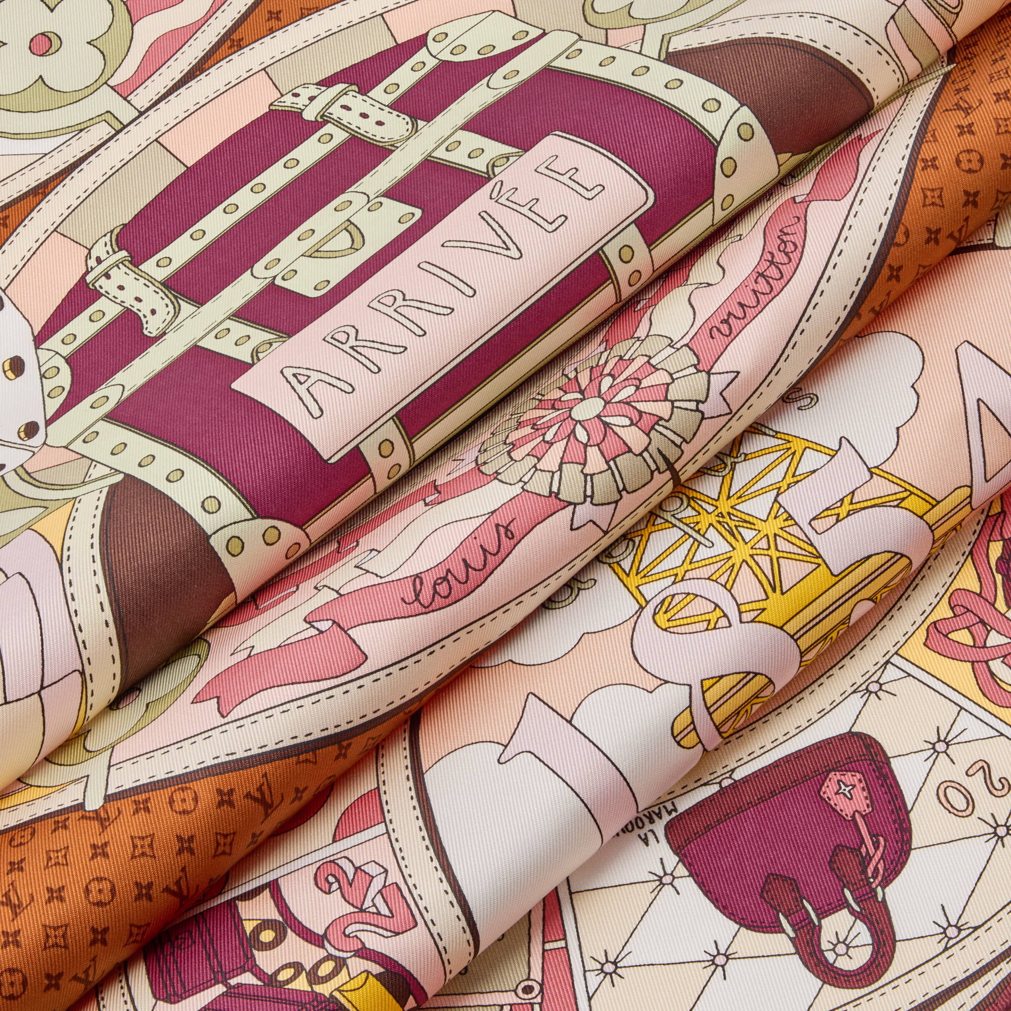 Carré LV Journey 90 S00 Femme Accessoires Carrés de soie et bandeaux | LOUIS VUITTON (Zoom produit)