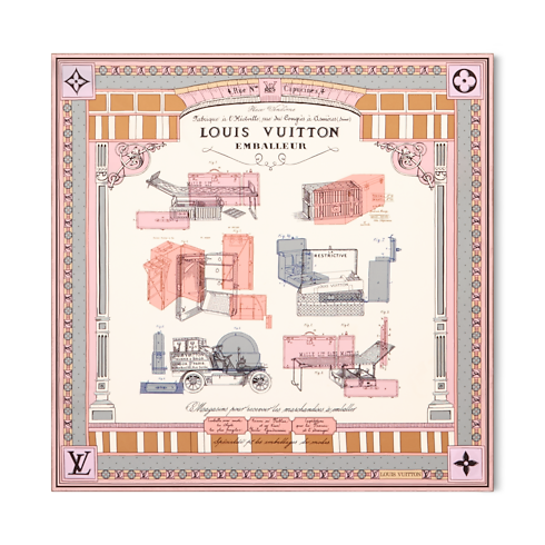 Carré Vintage Trunk 90 S00 Femme Accessoires Carrés de soie et bandeaux | LOUIS VUITTON (Zoom produit)