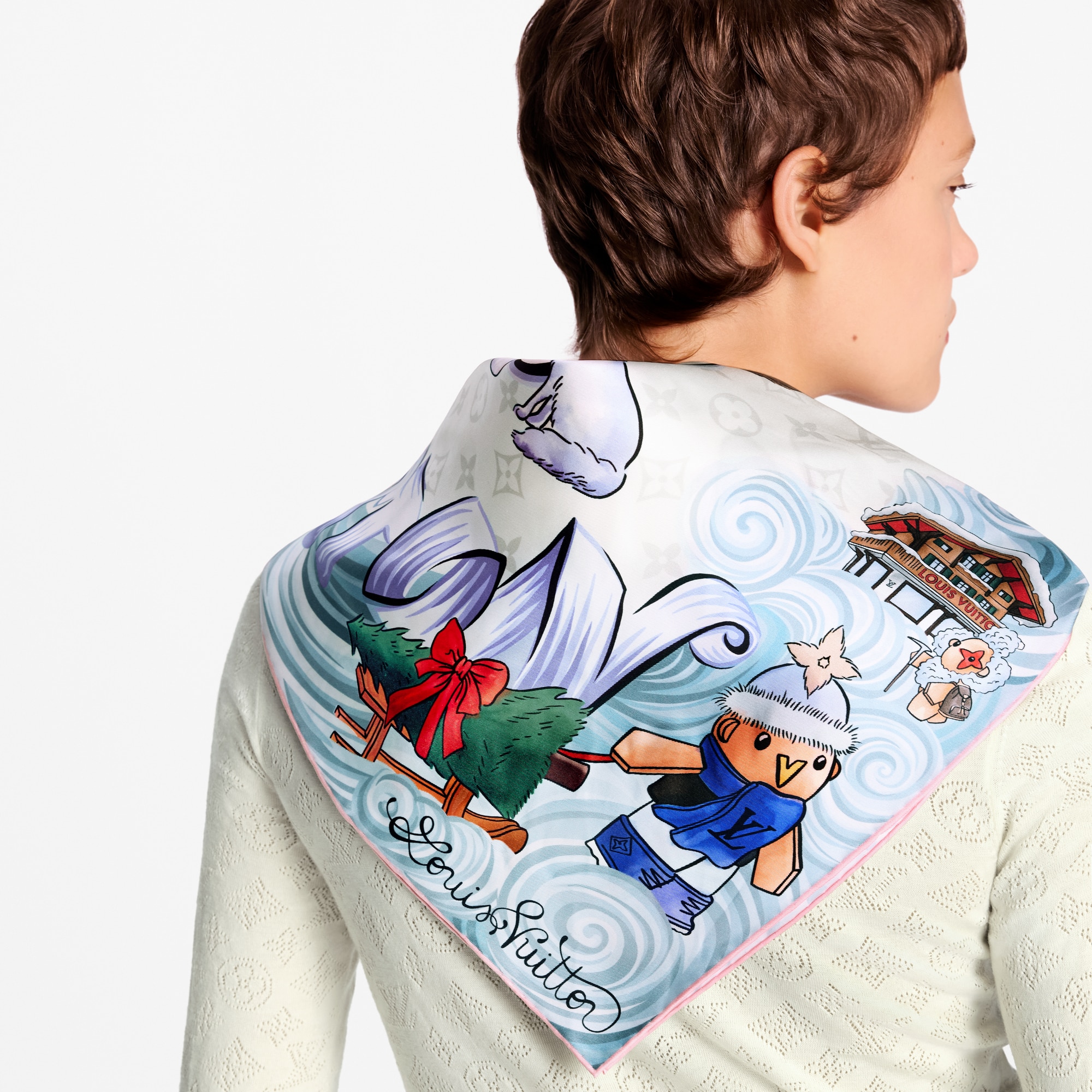 Carré Vivienne Winter Holiday 90 S00 Femme Accessoires Carrés de soie et bandeaux | LOUIS VUITTON (Zoom produit)