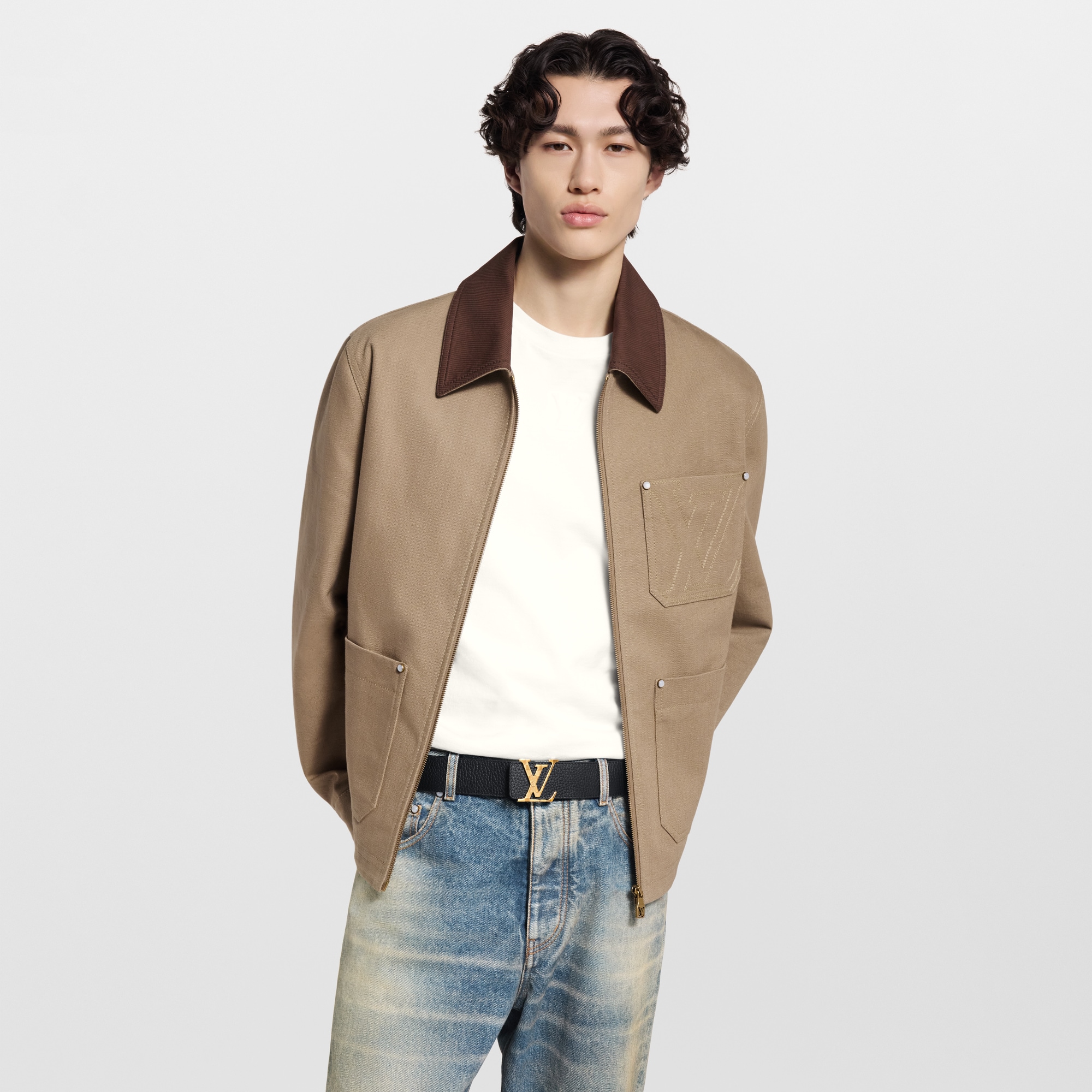 Ceinture Damier LV 40 mm réversible Autres Cuirs Homme Accessoires Ceintures | LOUIS VUITTON (Zoom produit)