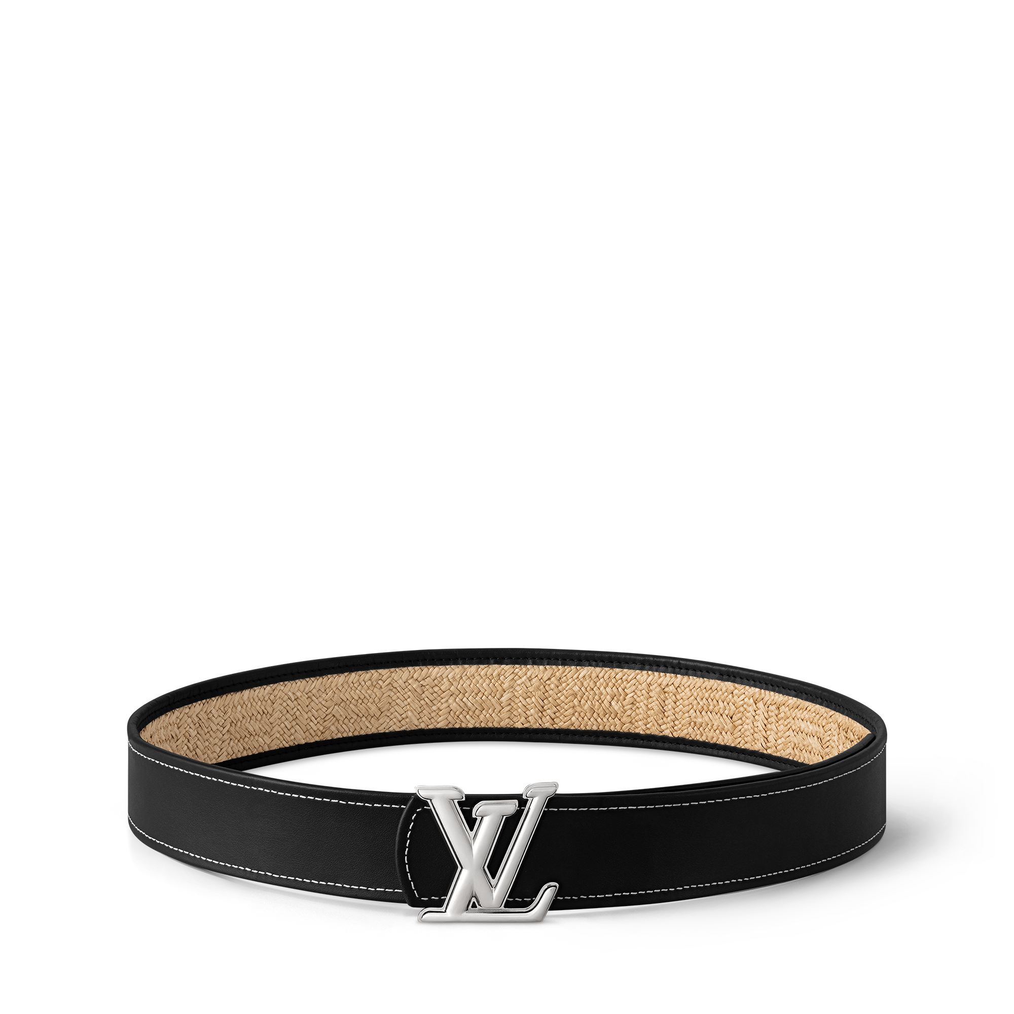 Ceinture LV Dimension Raffia 40 mm réversible  Homme Accessoires Ceintures | LOUIS VUITTON (Zoom produit)