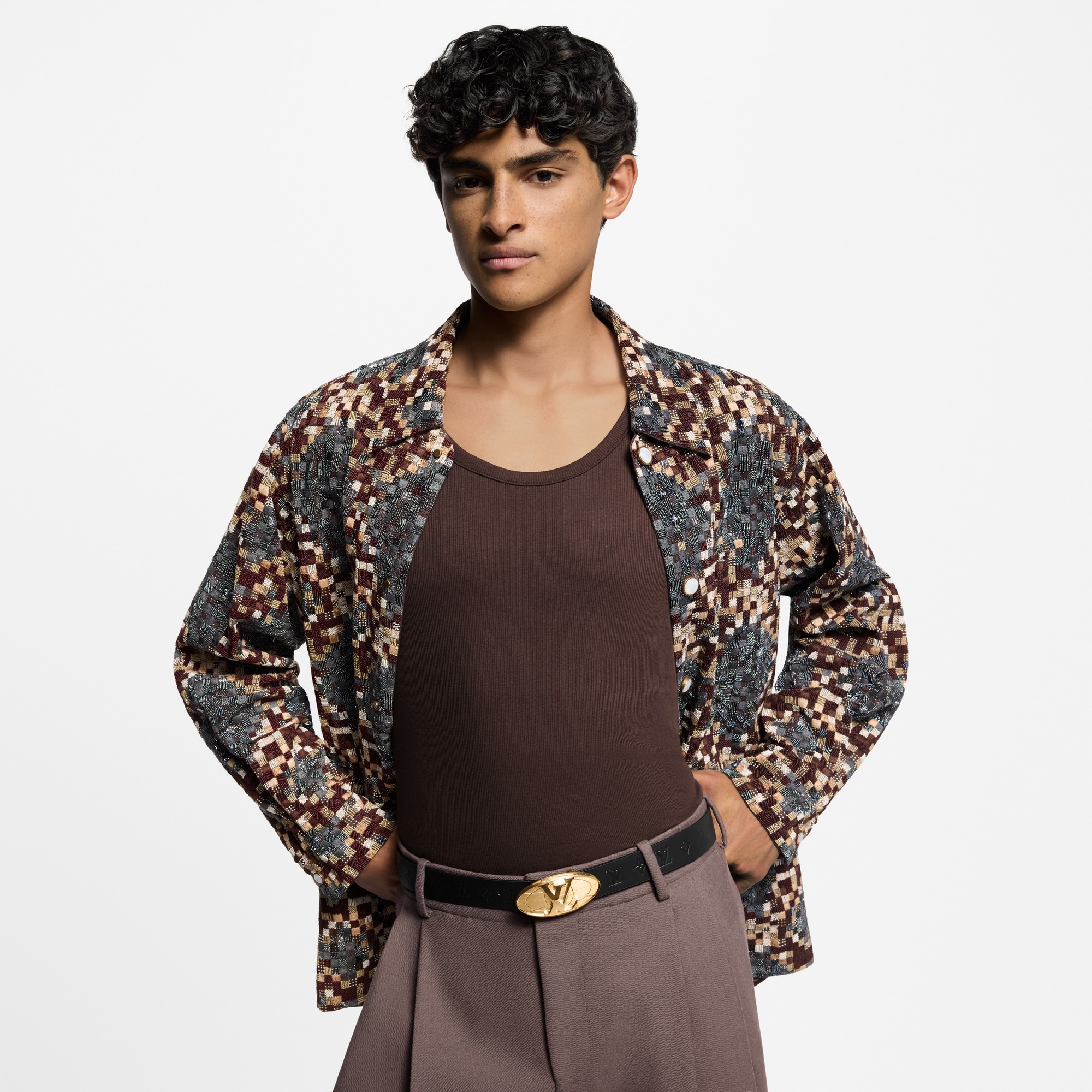 Ceinture LV Fiction 30 mm réversible  Homme Accessoires Ceintures | LOUIS VUITTON (Zoom produit)