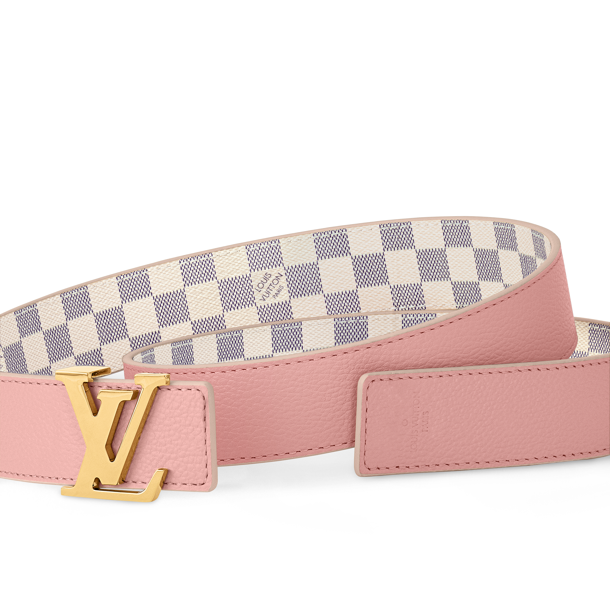 Ceinture LV Initiales 30 mm réversible Toile Damier Azur Femme Accessoires Ceintures | LOUIS VUITTON (Zoom produit)