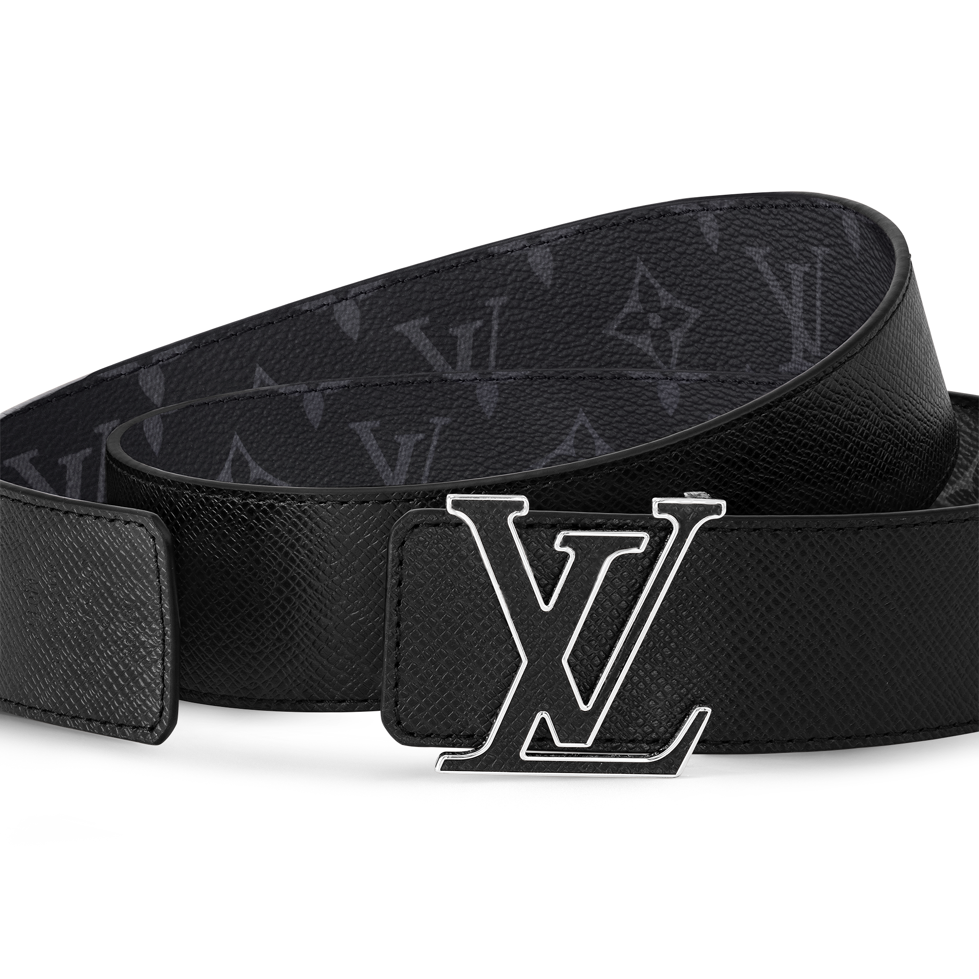 Ceinture LV Initiales 40 mm réversible Taigarama Homme Accessoires Ceintures | LOUIS VUITTON (Zoom produit)