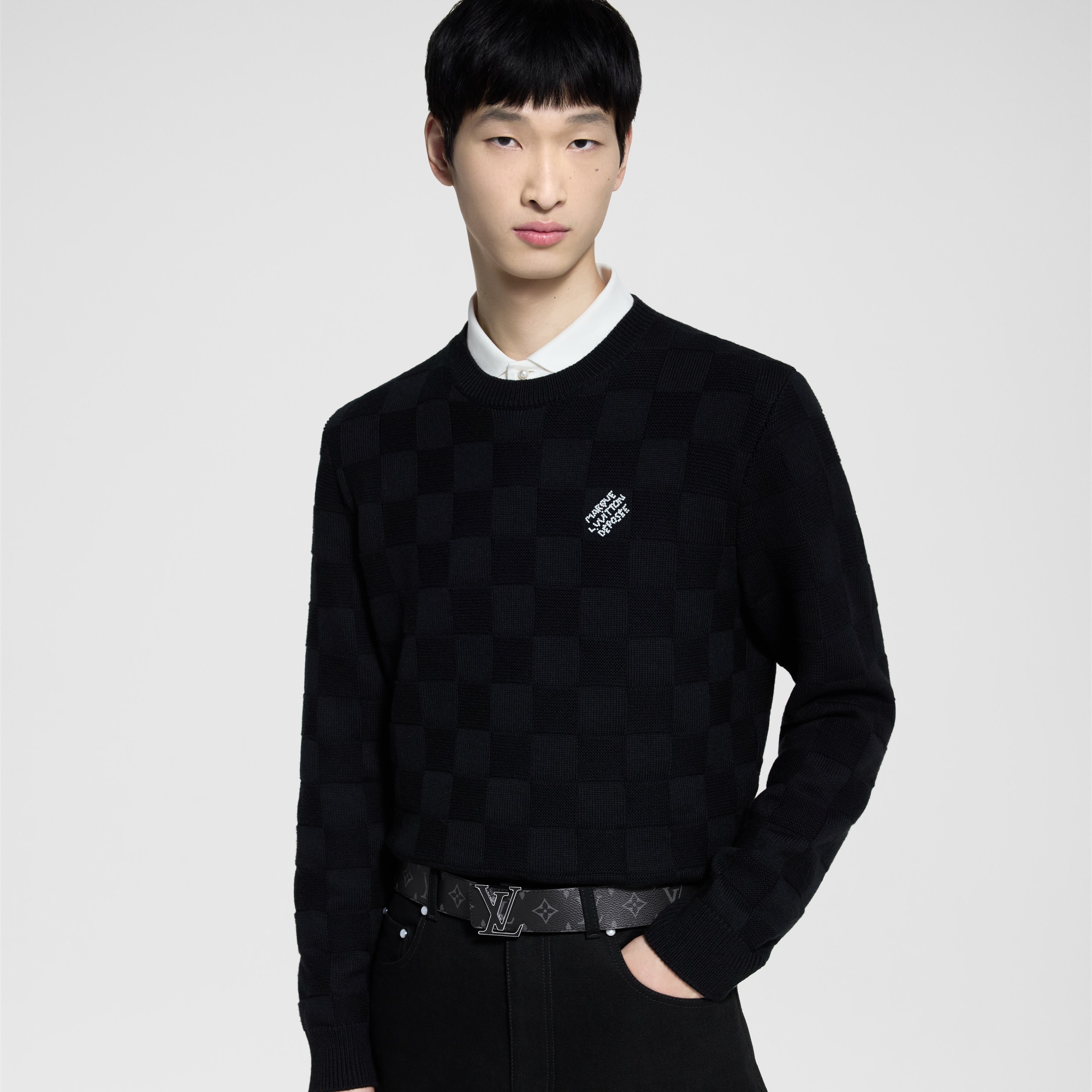 Ceinture LV Initiales 40 mm réversible Taigarama Homme Accessoires Ceintures | LOUIS VUITTON (Zoom produit)