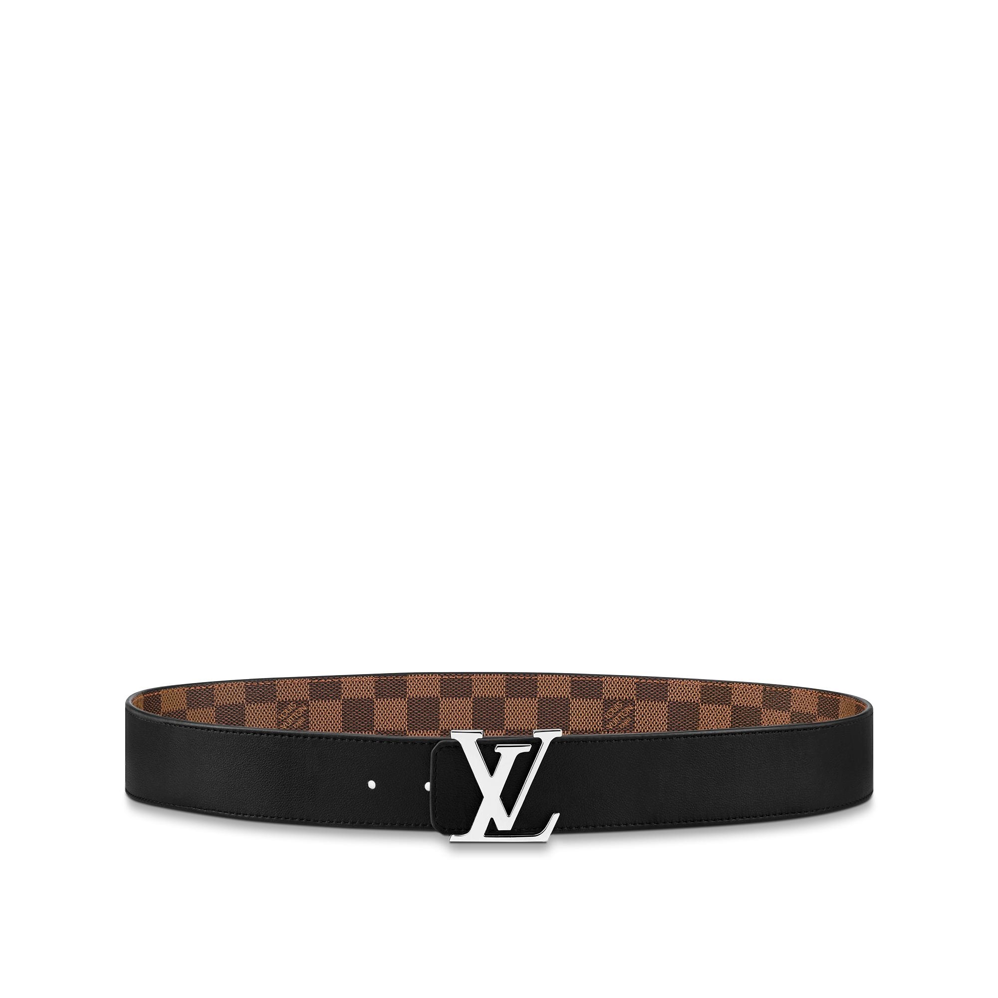 Ceinture LV Initiales 40 mm réversible Toile Damier Graphite Homme Accessoires Ceintures | LOUIS VUITTON (Zoom produit)