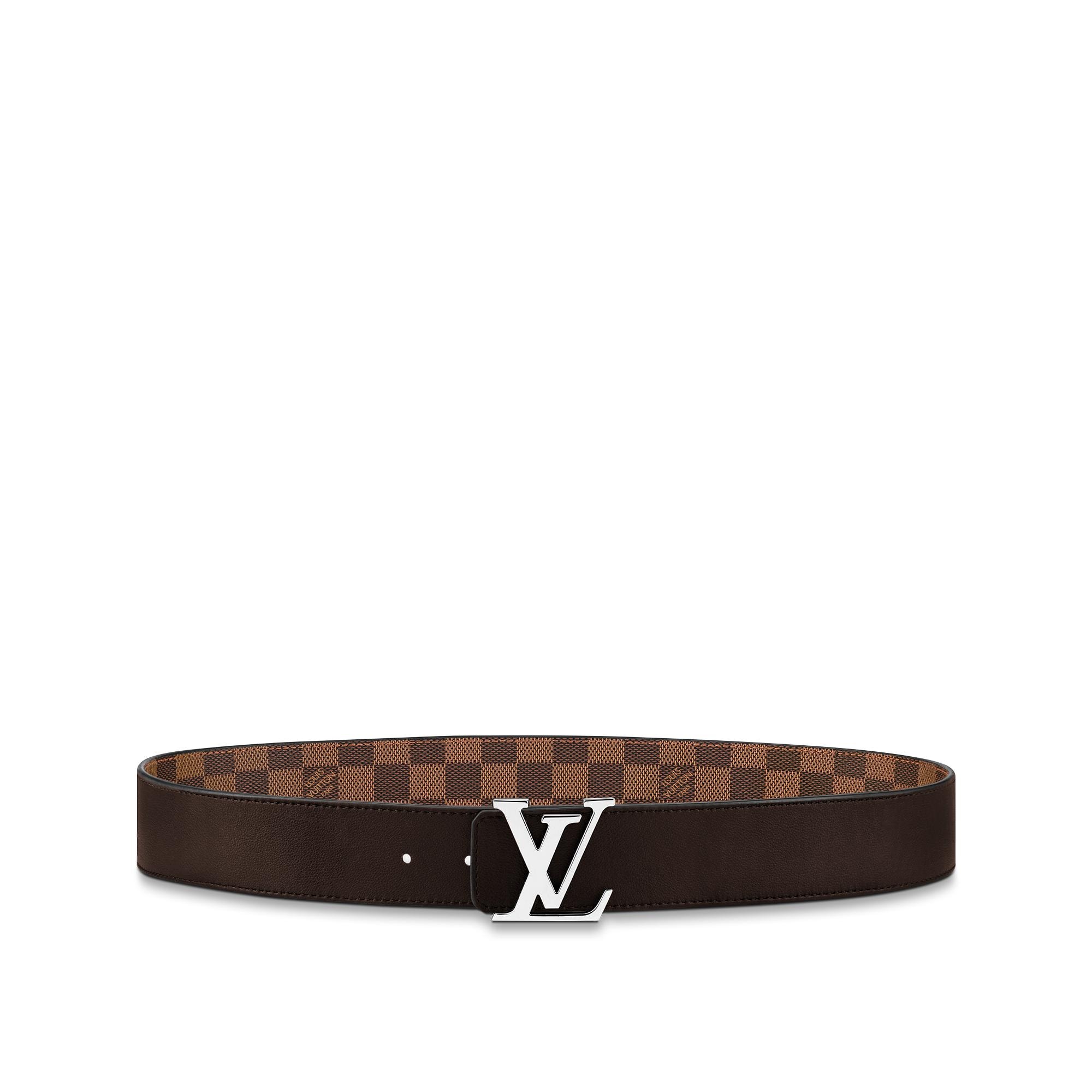 Ceinture LV Initiales 40 mm réversible Toile Damier Graphite Homme Accessoires Ceintures | LOUIS VUITTON (Zoom produit)