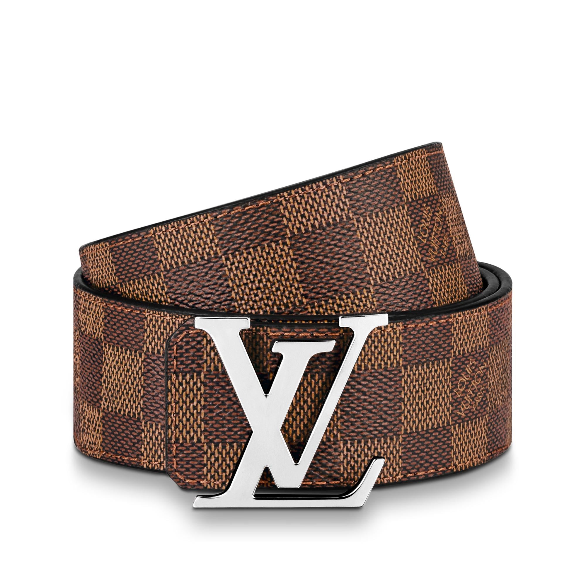 Ceinture LV Initiales 40 mm réversible Toile Damier Graphite Homme Accessoires Ceintures | LOUIS VUITTON (Zoom produit)