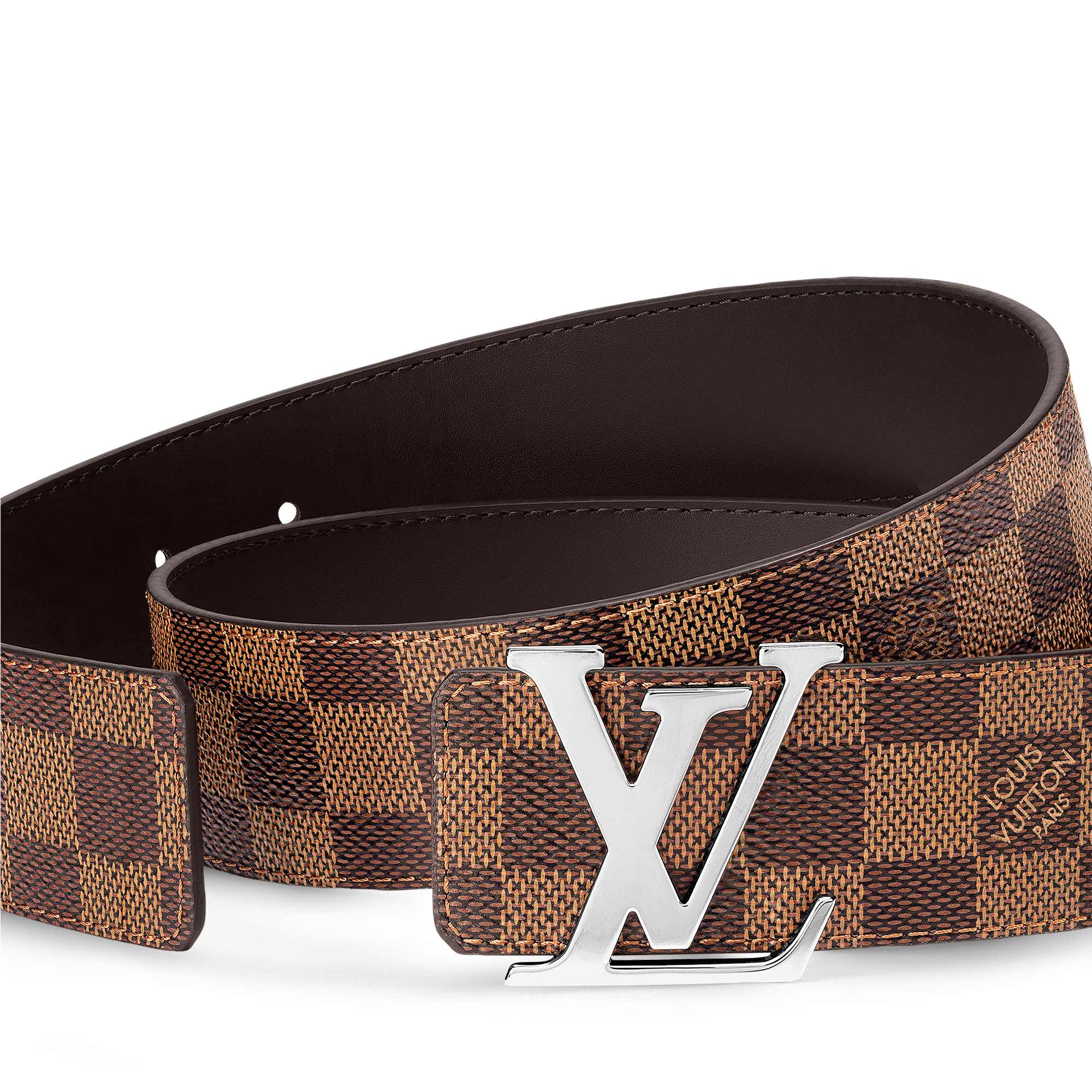 Ceinture LV Initiales 40 mm réversible Toile Damier Graphite Homme Accessoires Ceintures | LOUIS VUITTON (Zoom produit)