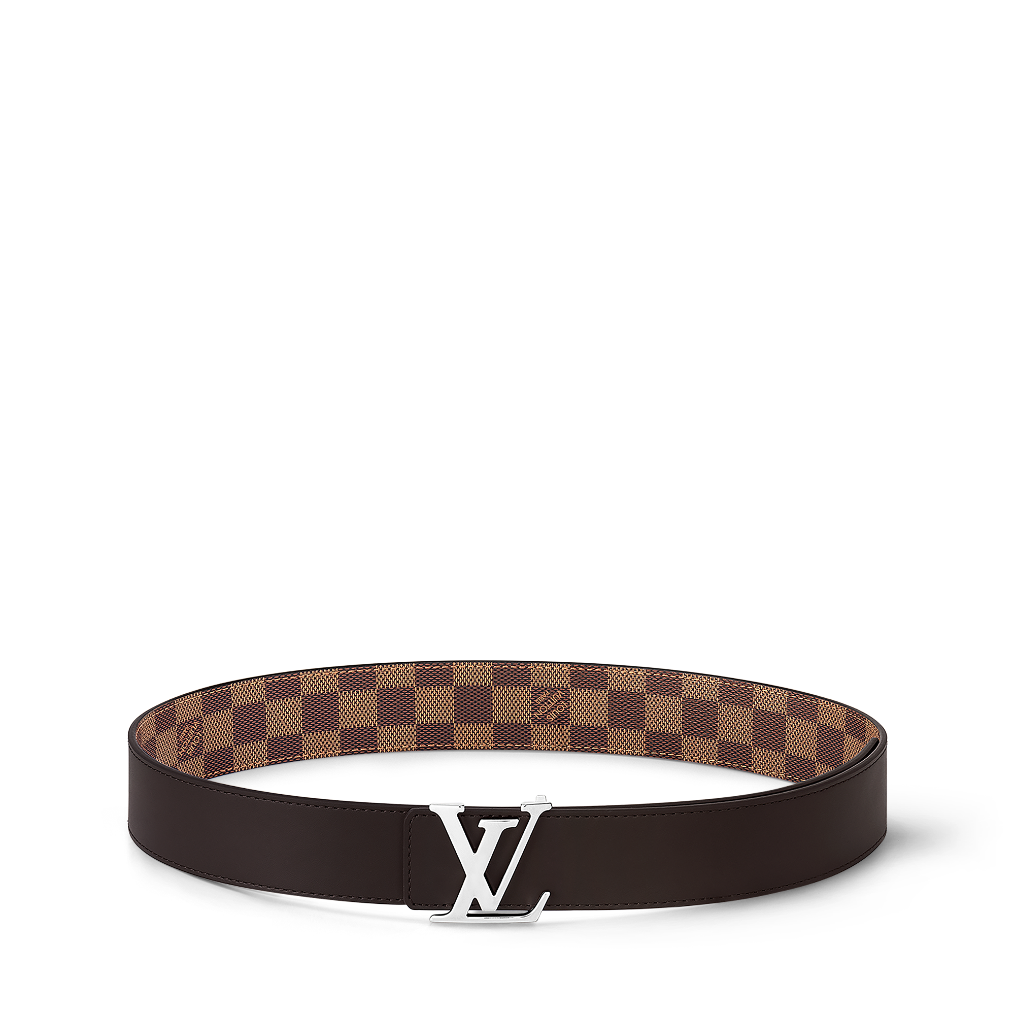 Ceinture LV Initiales 40 mm réversible Toile Damier Graphite Homme Accessoires Ceintures | LOUIS VUITTON (Zoom produit)