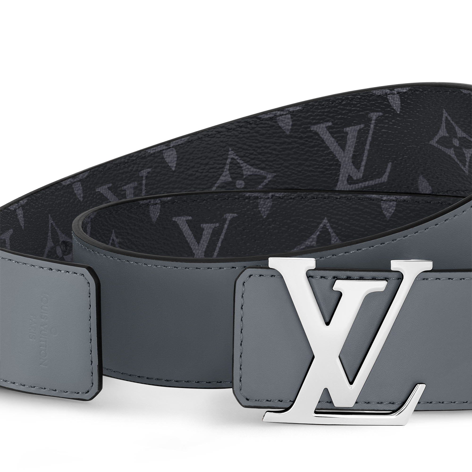 Ceinture LV Initiales 40 mm réversible Toile Monogram Éclipse Homme Accessoires Ceintures | LOUIS VUITTON (Zoom produit)
